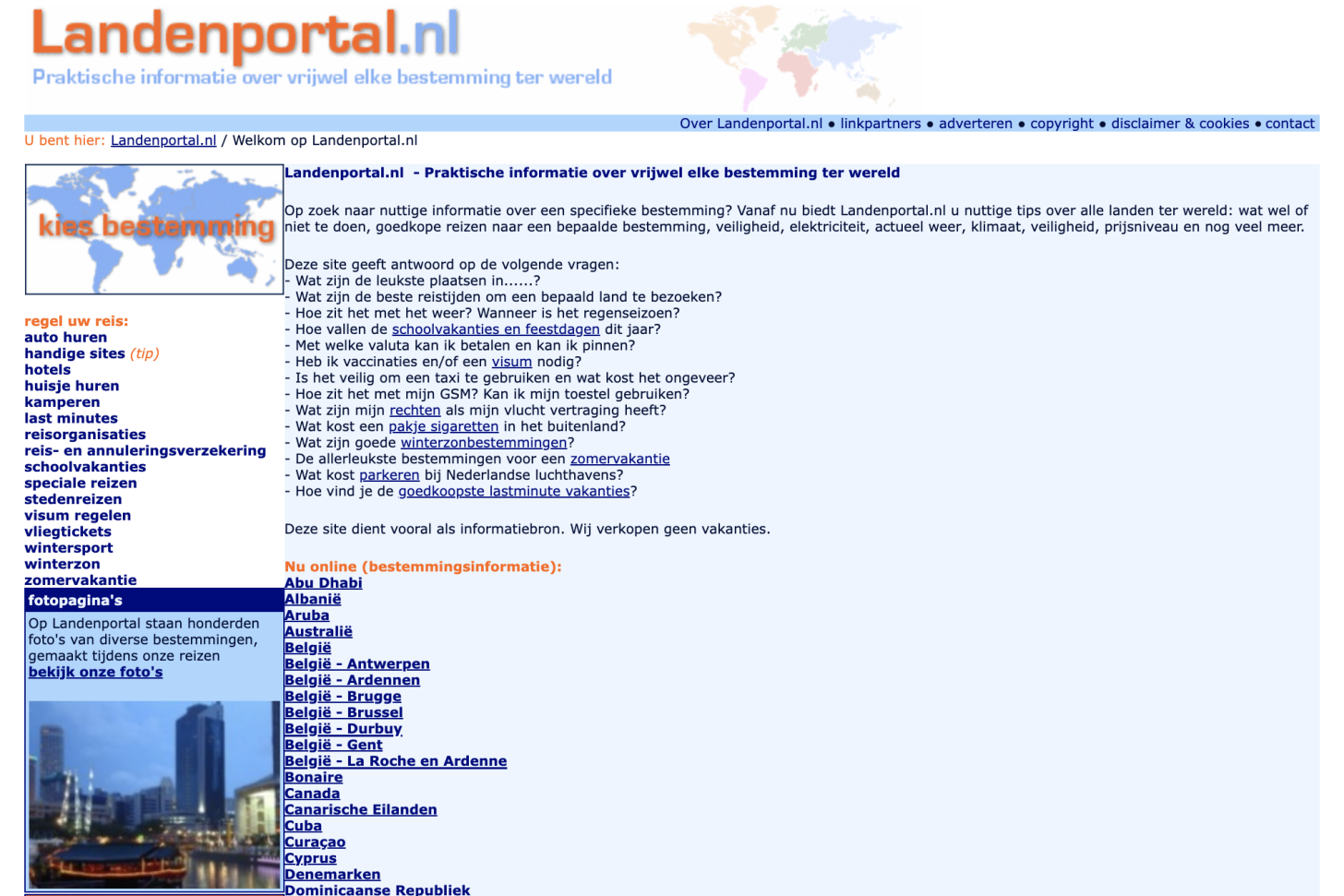 Landenportal.nl: al meer dan 20 jaar een betrouwbare bron voor reisinformatie