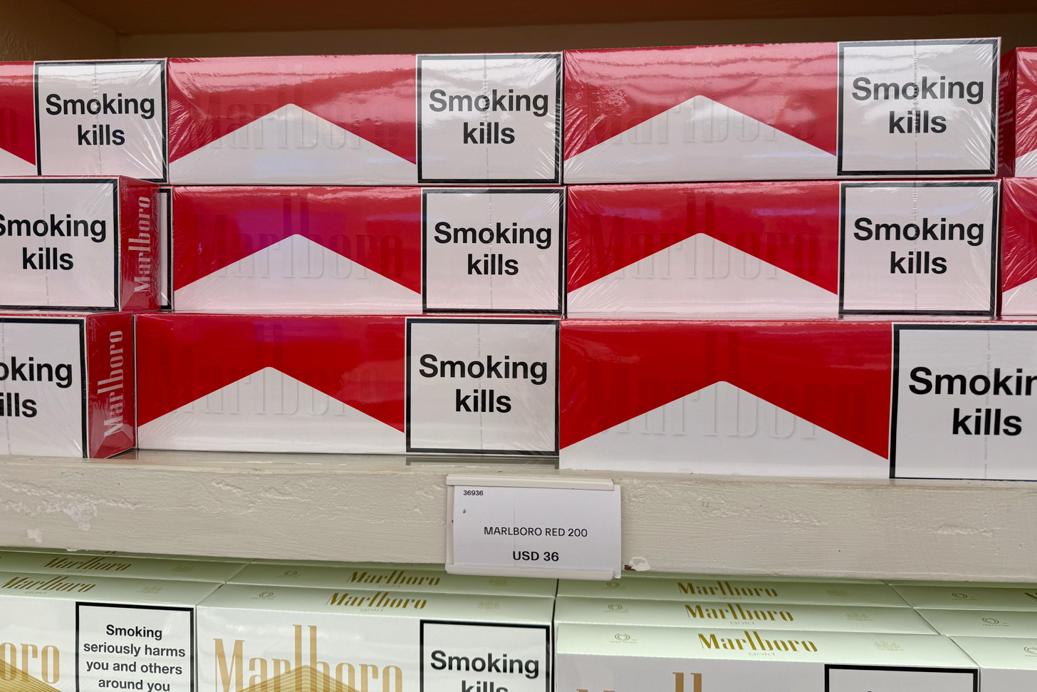 Marlboro prijzen in het buitenland